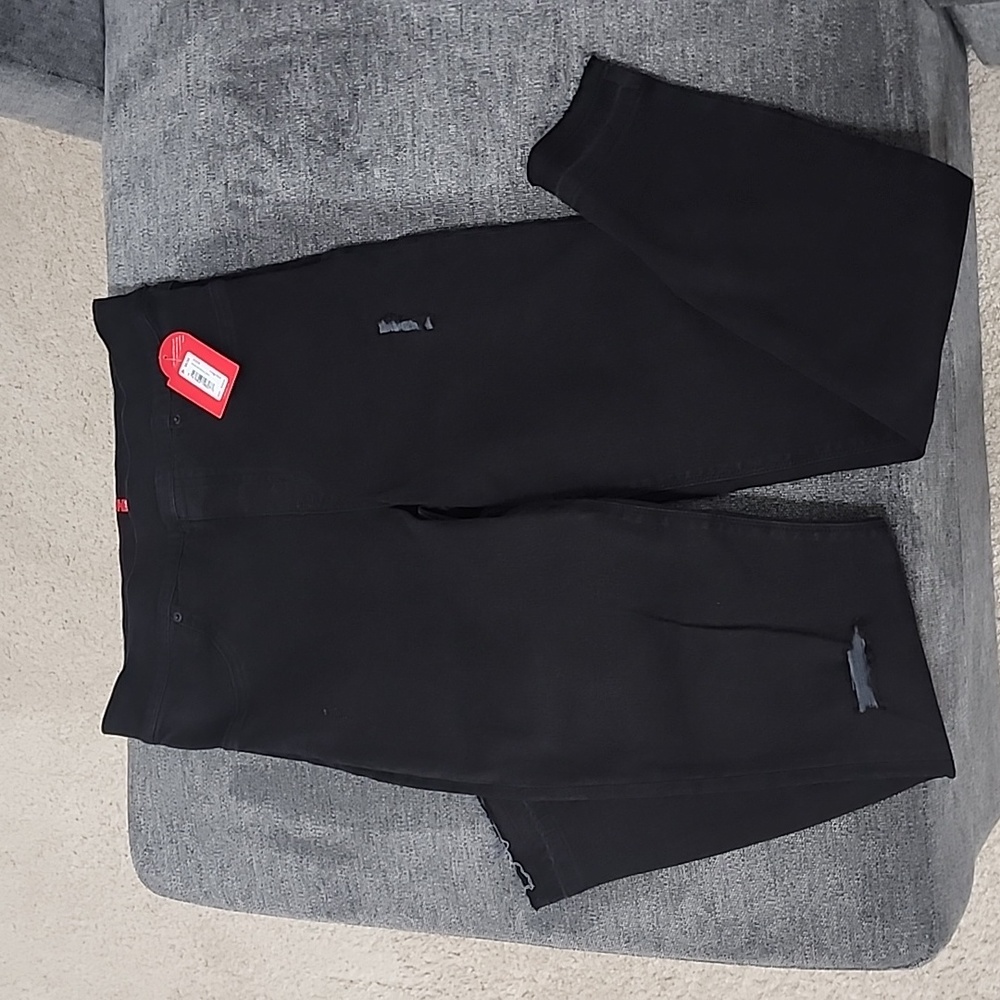 Spanx Vintage Black Distressed Skinny Jeans